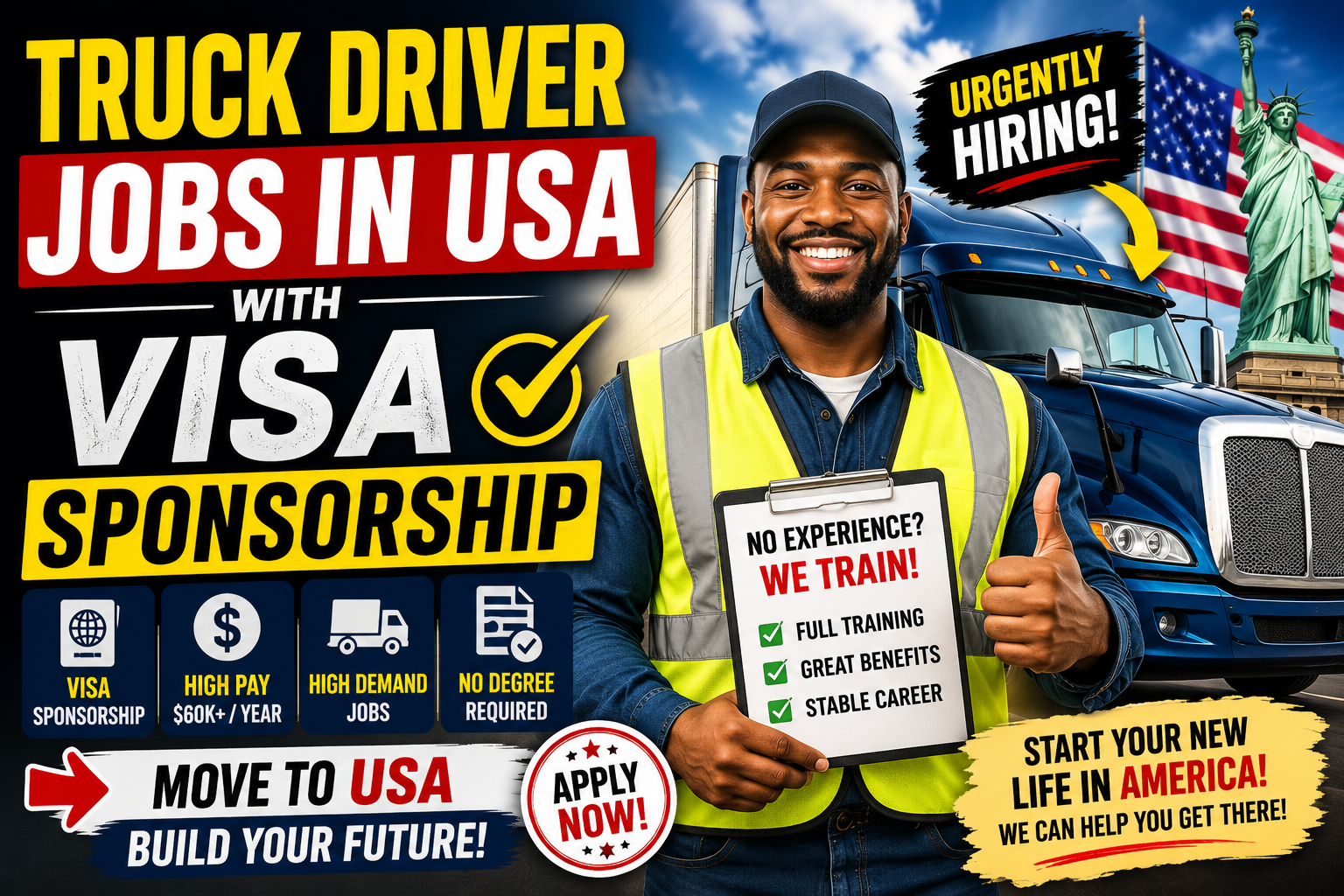 Truck Driver Jobs in USA with Visa Sponsorship