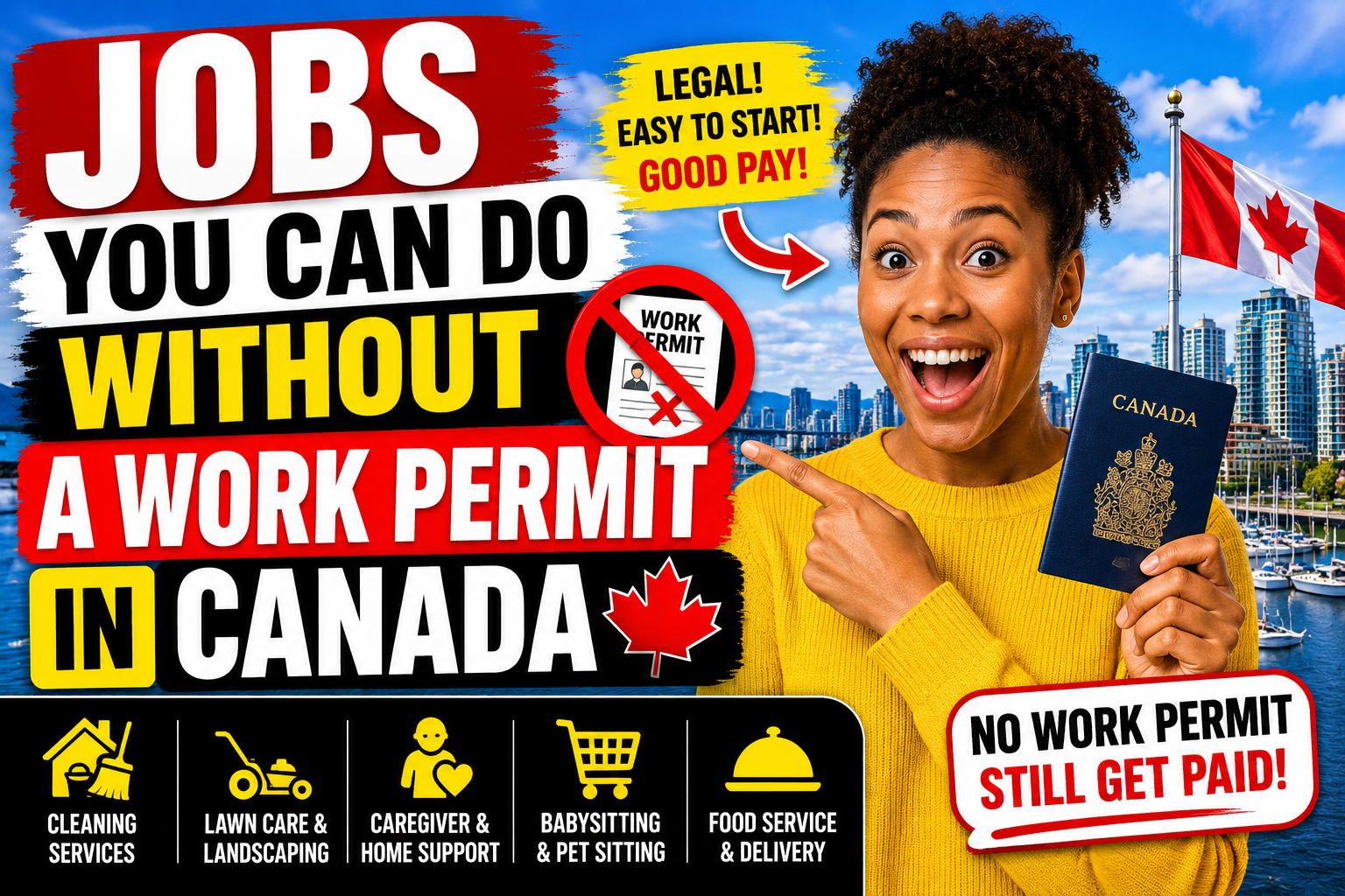 Jobs You Can Do Without A Work Permit in Canada
