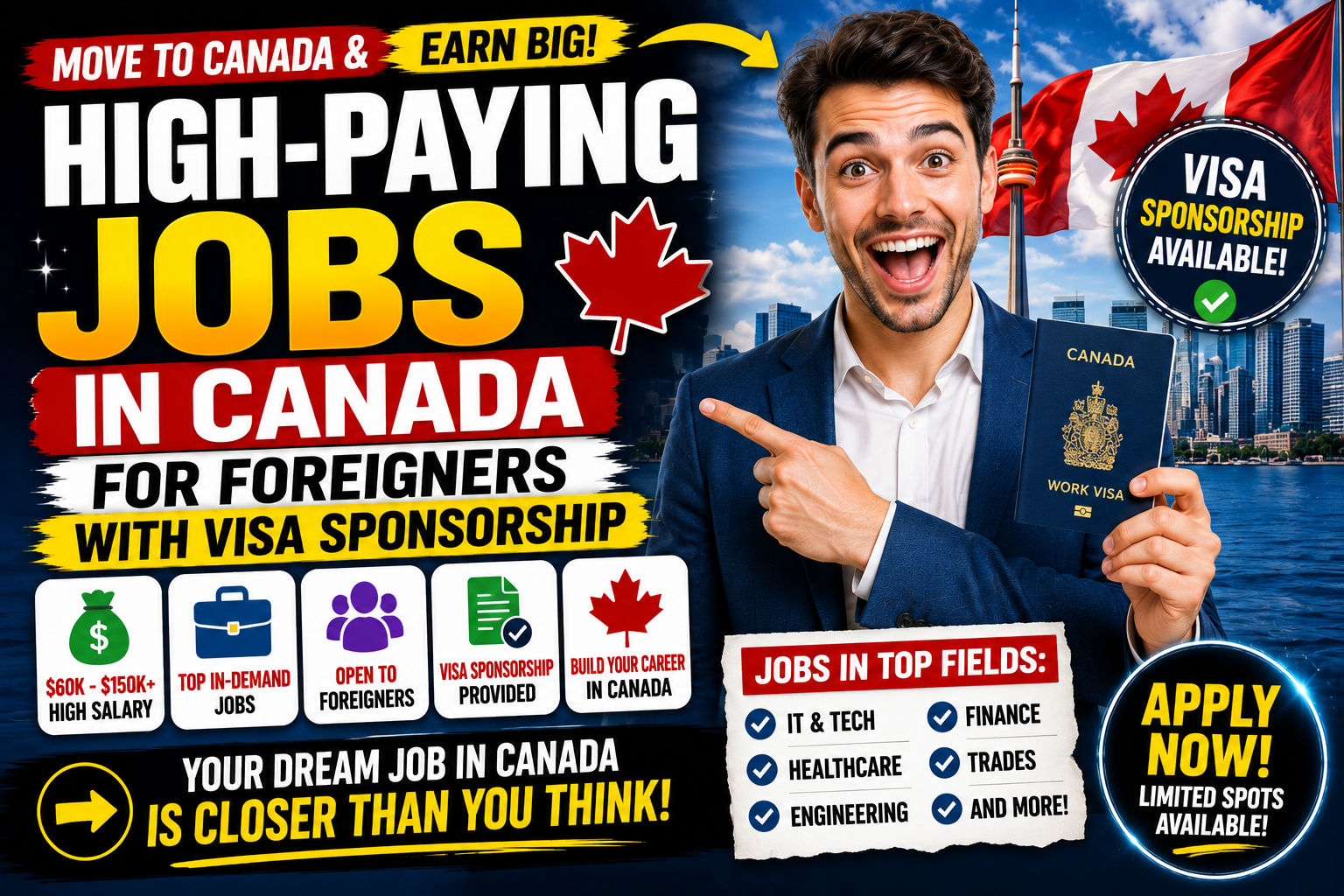 High-Paying Jobs in Canada for Foreigners with Visa Sponsorship
